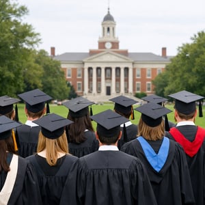 Graduates at University Ceremony