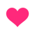 Love Heart Icon in Vibrant Pink
